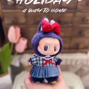 LABUBU Little Milan 17cm Sitting Party Macaron Vinyl Pendant Doll Clothes