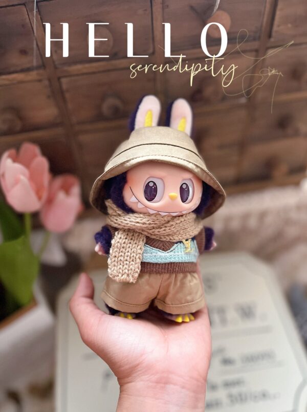Labubu Vinyl Blind - box Pendant Doll Clothes, Autumn - Winter Set - Image 2