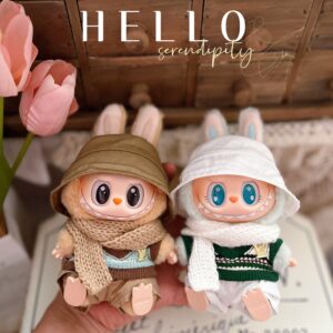 Labubu Vinyl Blind - box Pendant Doll Clothes, Autumn - Winter Set