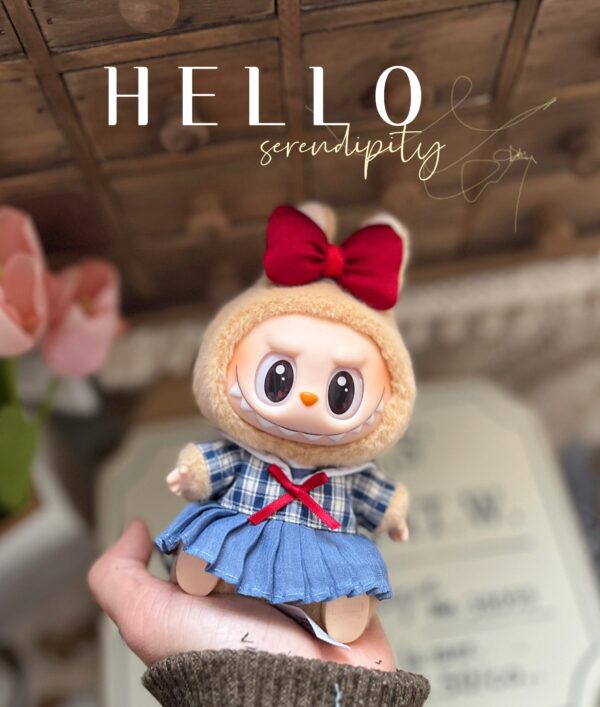 LABUBU Little Milan 17cm Sitting Party Macaron Vinyl Pendant Doll Clothes - Image 2