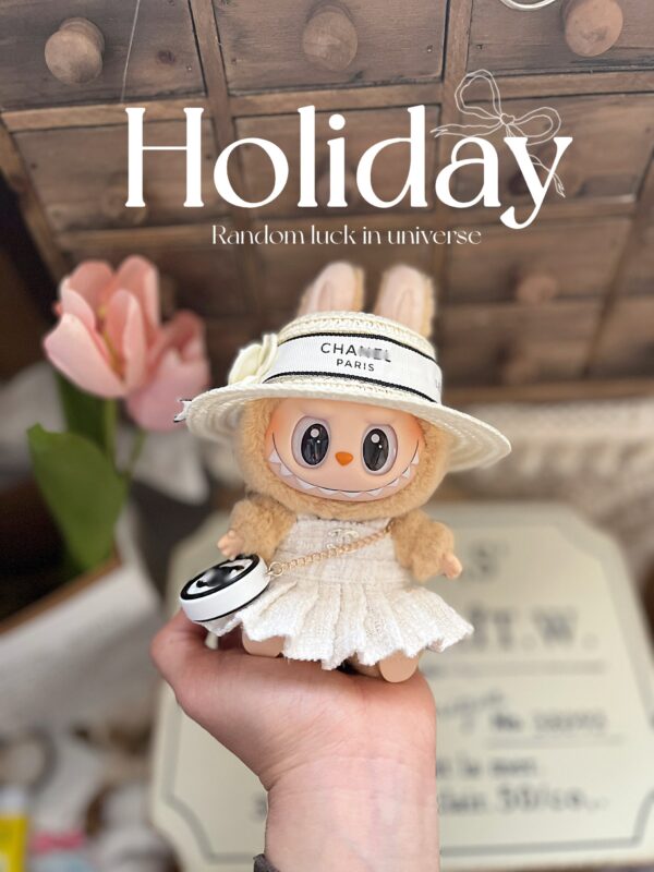 LABUBU 17cm Heartfelt Macaron Sitting Party Rubber Hanging Doll Clothes - Image 7