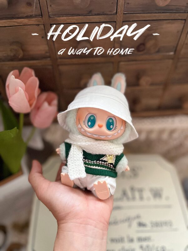 Labubu Vinyl Blind - box Pendant Doll Clothes, Autumn - Winter Set - Image 3