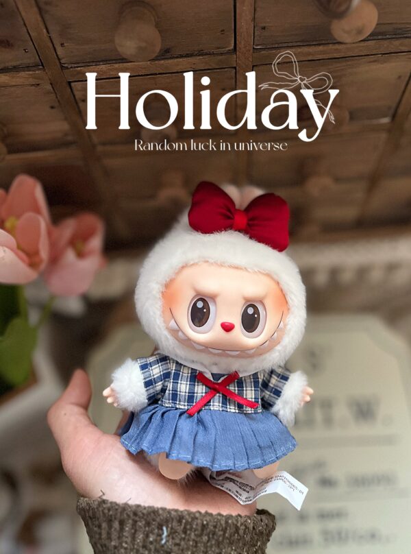 LABUBU Little Milan 17cm Sitting Party Macaron Vinyl Pendant Doll Clothes - Image 5