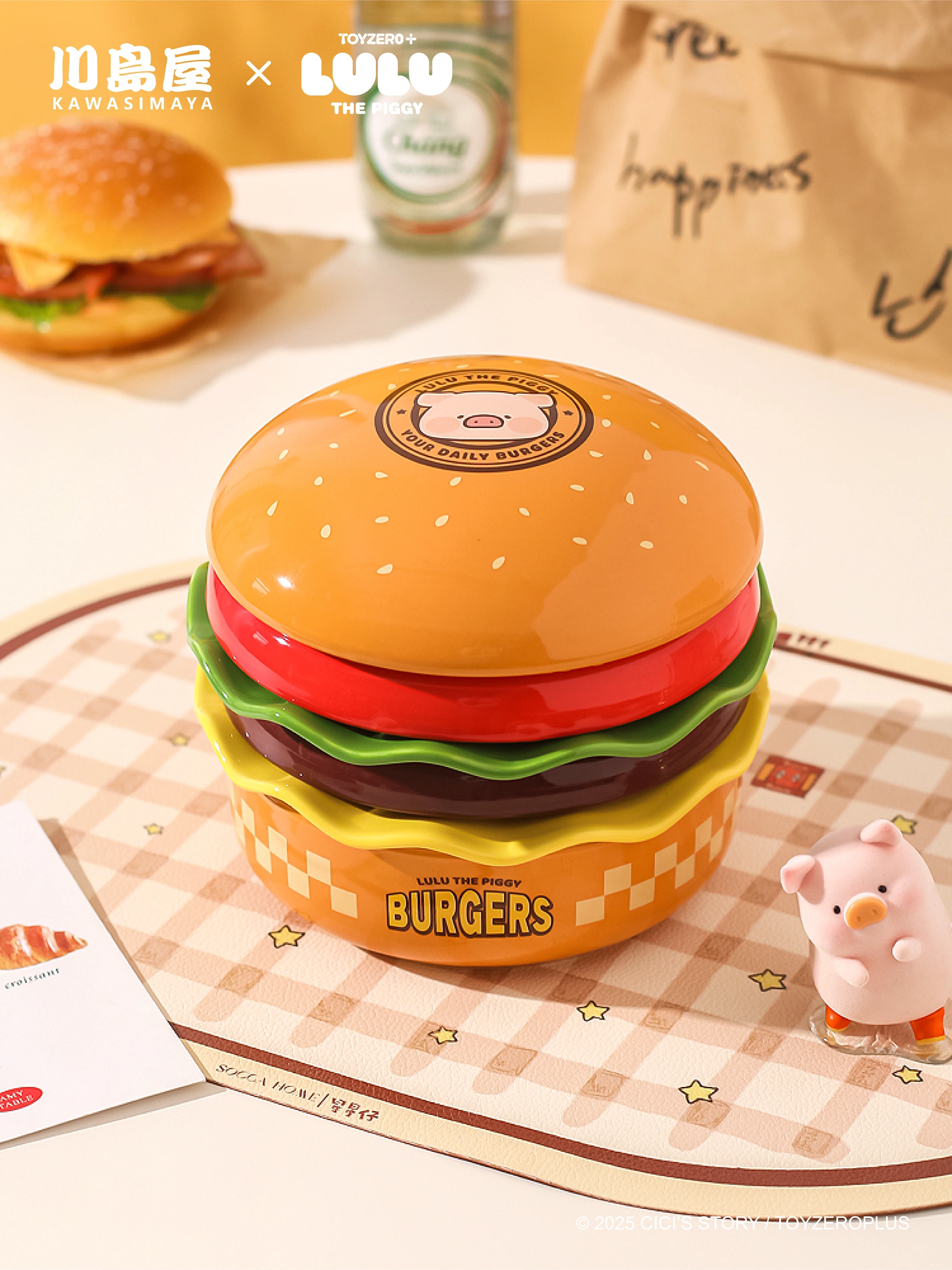 Lulupig Cute Burger Dinner Plate Set - Image 4
