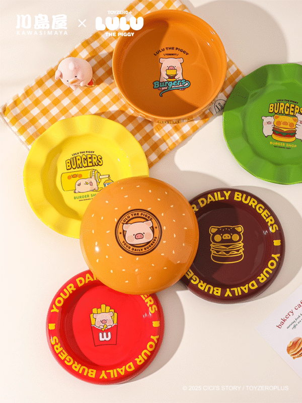 Lulupig Cute Burger Dinner Plate Set - Image 2
