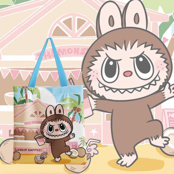 Labubu Cute Canvas Bag Includes zipper - Image 2