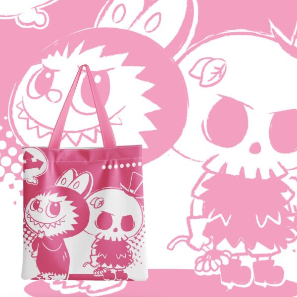 Labubu Cute Canvas Bag Includes zipper - Image 5