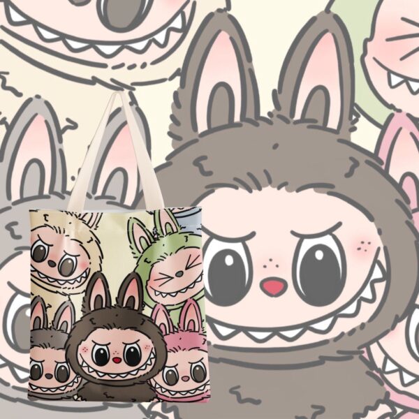 Labubu Cute Canvas Bag Includes zipper - Image 6