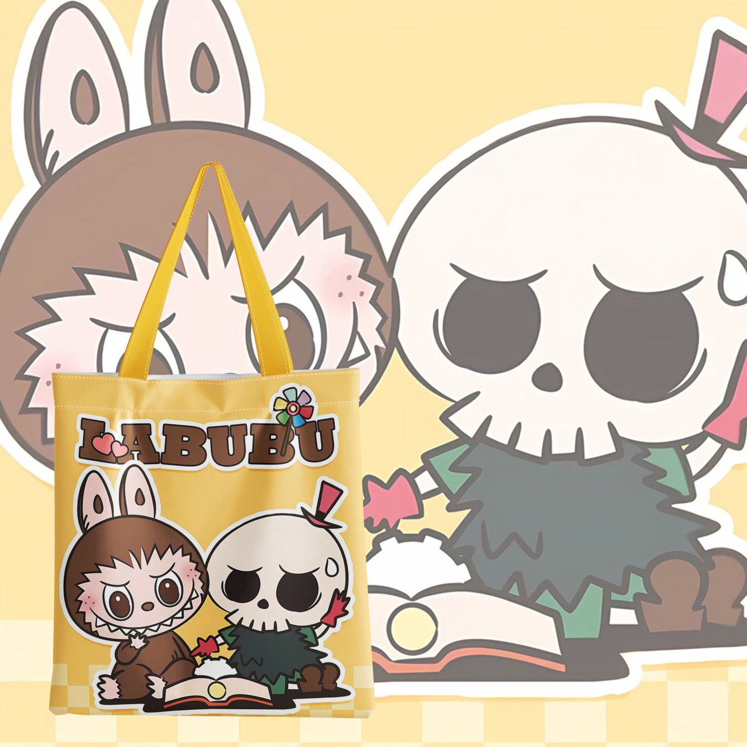 Labubu Cute Canvas Bag Includes zipper - Image 9