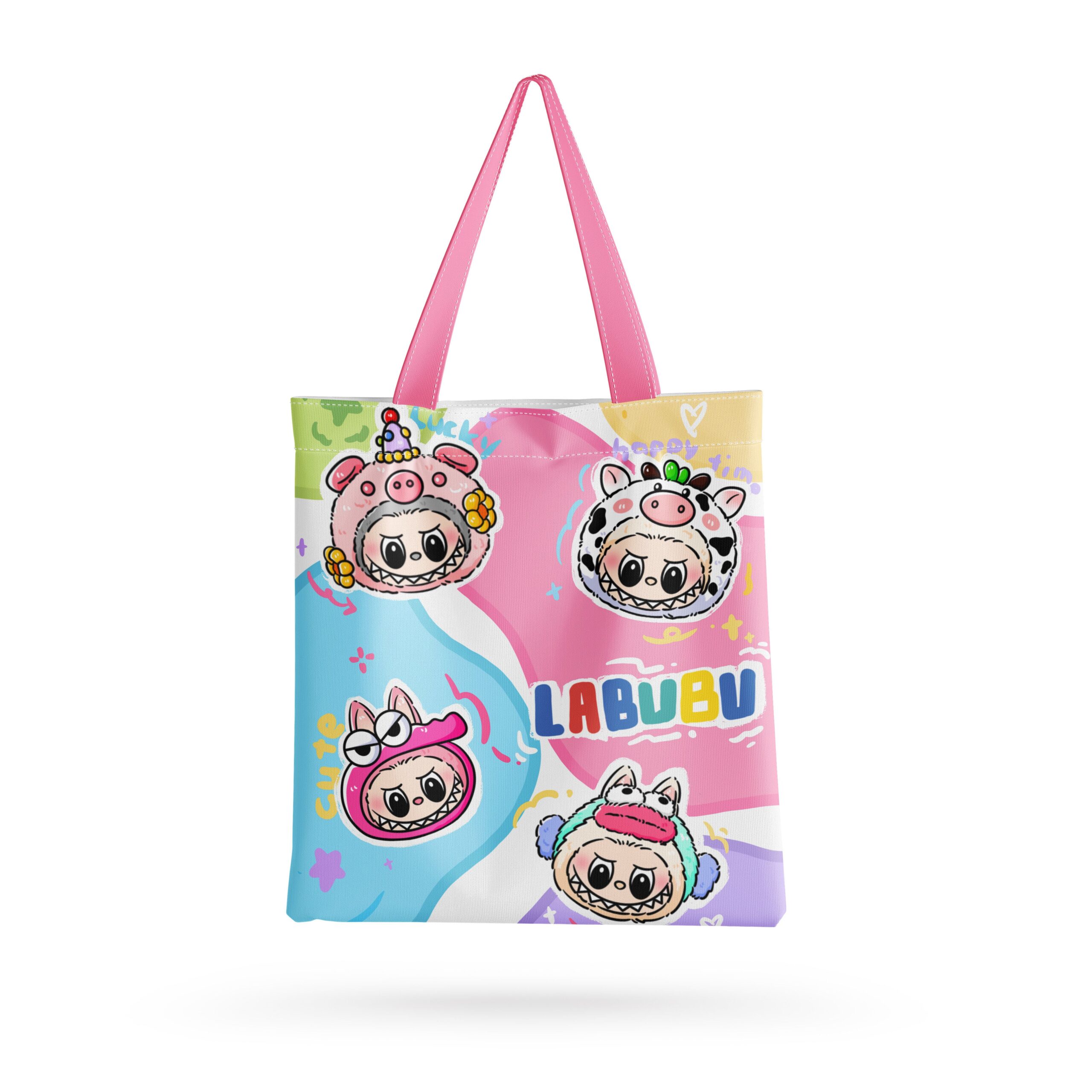 Labubu Cute Canvas Bag Includes zipper - Image 14