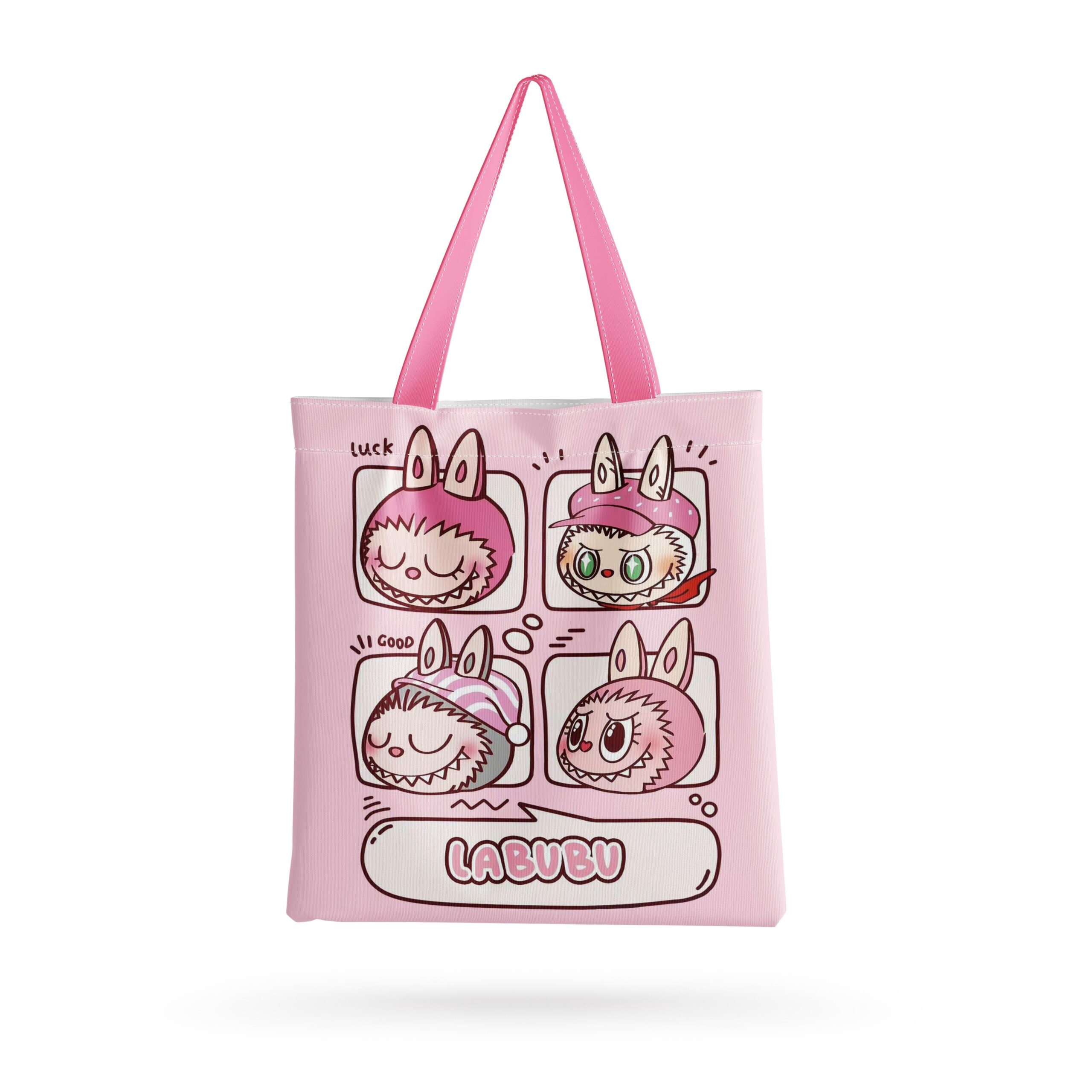 Labubu Cute Canvas Bag Includes zipper - Image 16
