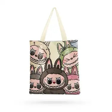 Labubu Cute Canvas Bag Includes zipper - Image 22