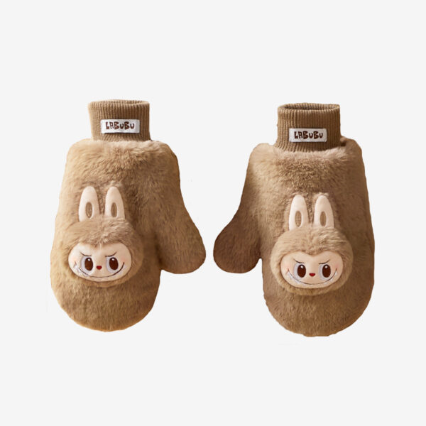 POPMART Warm Fluffy Holiday Series- LABUBU Plush Gloves - Image 3