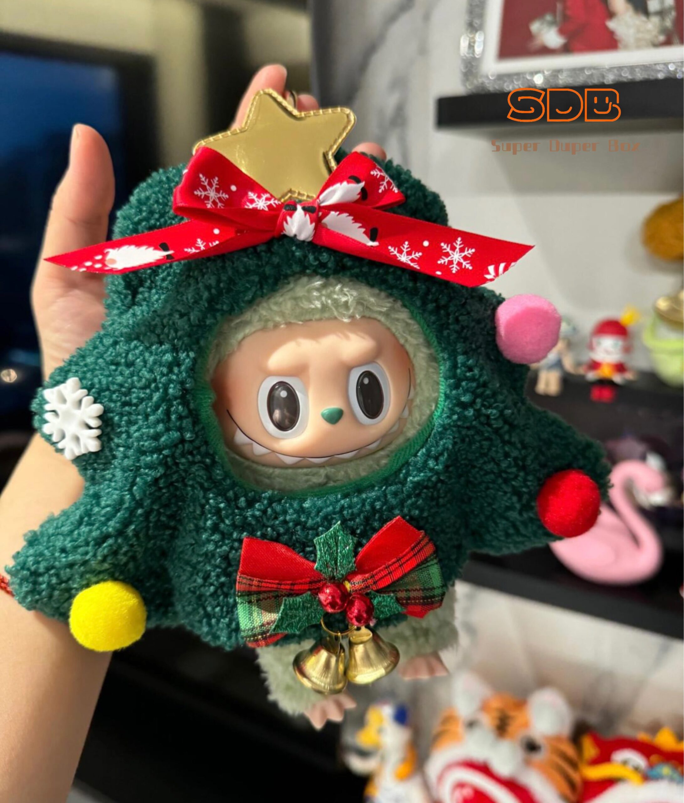 Labubu Christmas Headpiece | Handcrafted Doll Outfit Series 2 - Image 7