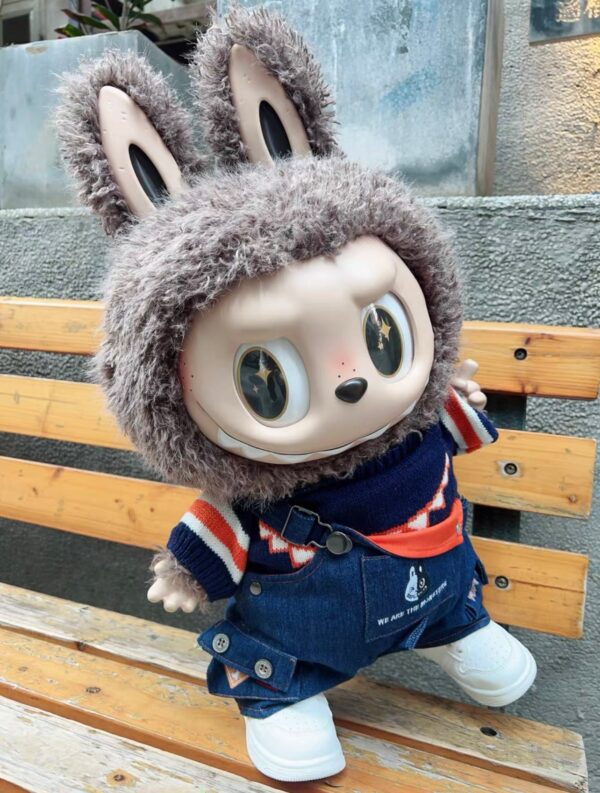 Zimomo Leader 58cm Trendy Toy Handicraft Vinyl Doll Labubu Khaki Set Doll Clothes Original Design - Image 4