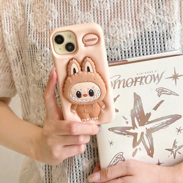 3D Labubu Phone Holder with Shockproof iPhone Case - Image 8