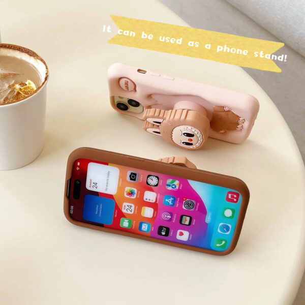 3D Labubu Phone Holder with Shockproof iPhone Case - Image 5