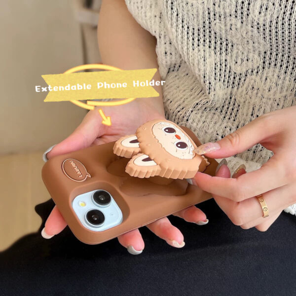 3D Labubu Phone Holder with Shockproof iPhone Case - Image 6