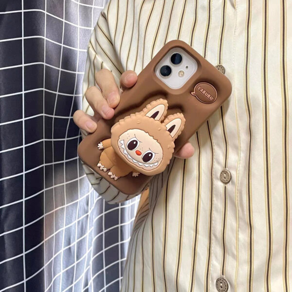 3D Labubu Phone Holder with Shockproof iPhone Case - Image 9