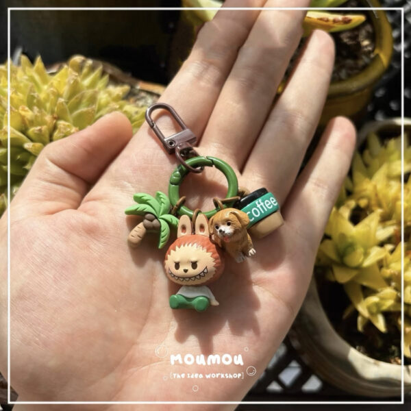Authentic Pop Mart Sitting Moe Beads - Mobile Phone Bag & Keychain - Image 3
