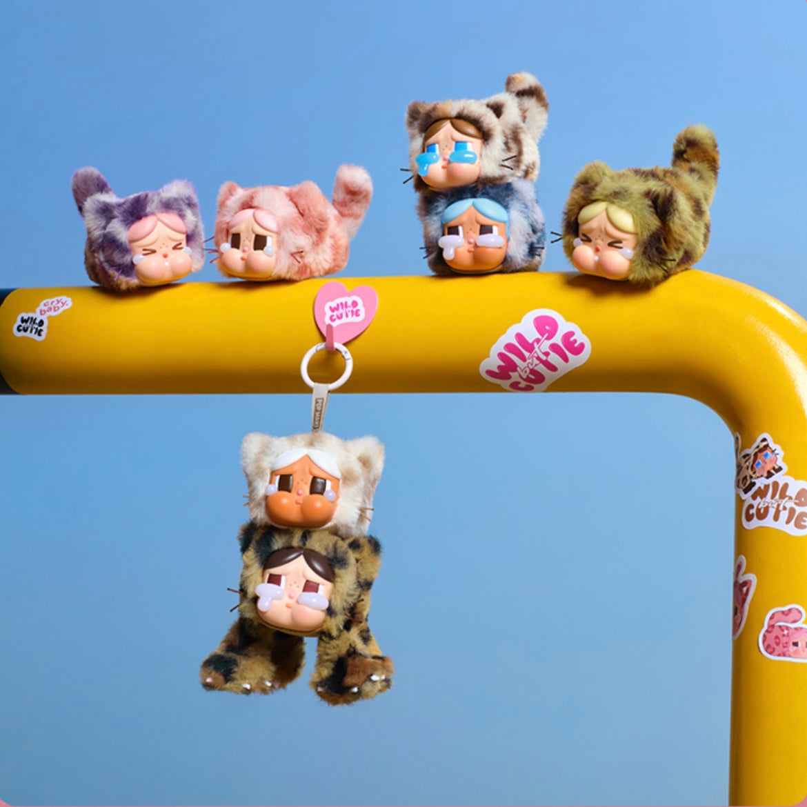 CRYBABY Leopard &Cat Series – Vinyl Plush Keychain Blind Box - Image 7