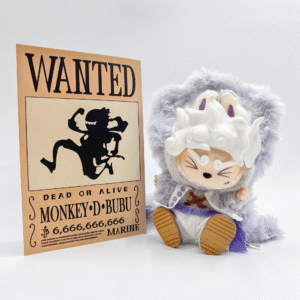 PopMart One Piece x Labubu Luffy Hidden Version Customized Vinyl Doll