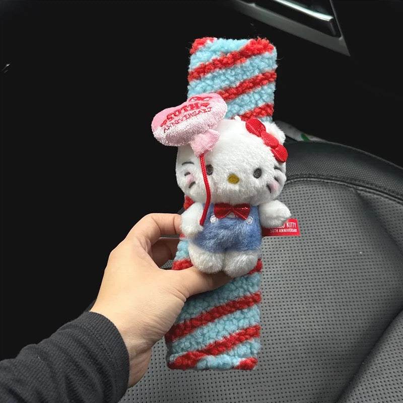 Hello Kitty 50th Anniversary Car Seatbelt Protectors - Image 7