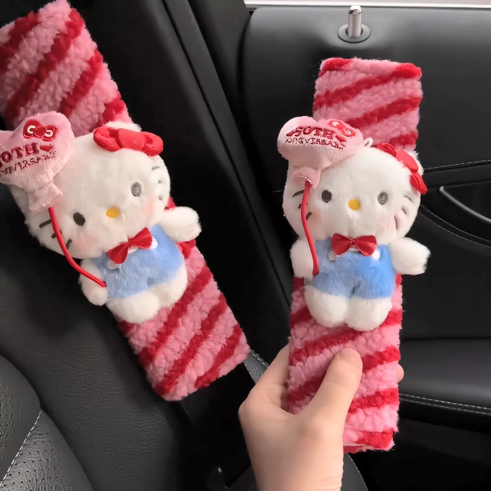 Hello Kitty 50th Anniversary Car Seatbelt Protectors - Image 2