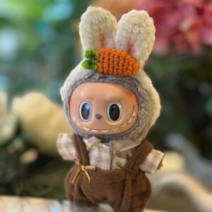 Labubu Carrot - themed 3 - piece Doll Clothing Set