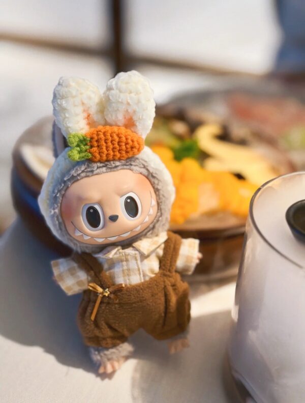 Labubu Carrot - themed 3 - piece Doll Clothing Set - Image 2