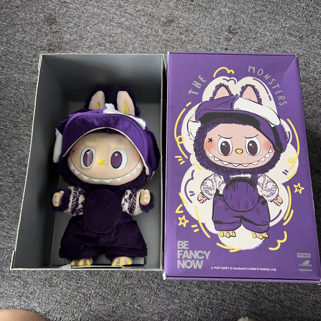 LABUBU big doll Milan Fashion Week bubble enamel plush doll cute small pendant Milan car pendant Large Milan - Image 9